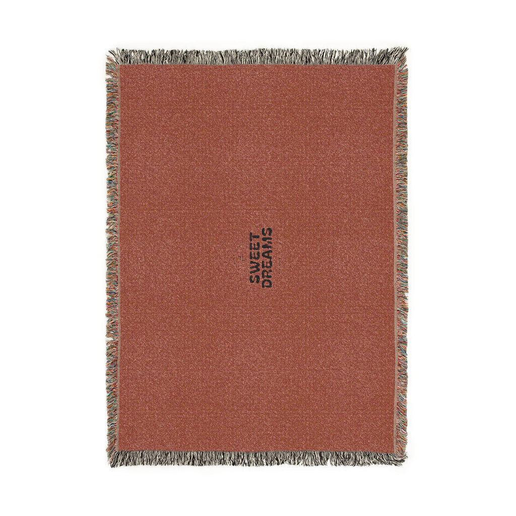 Woven Blanket — Minimal Logo Throw Blanket (Rust or Teal)