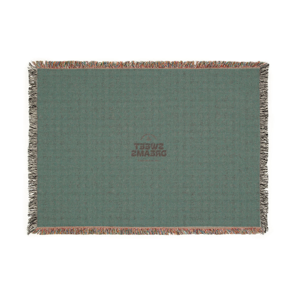 Woven Blanket — Minimal Logo Throw Blanket (Rust or Teal)