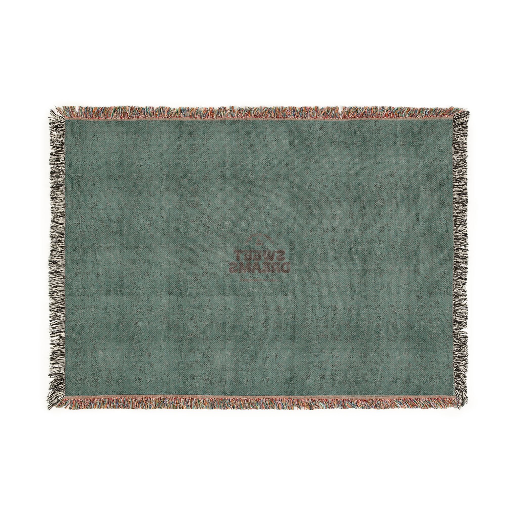 Woven Blanket — Minimal Logo Throw Blanket (Rust or Teal)