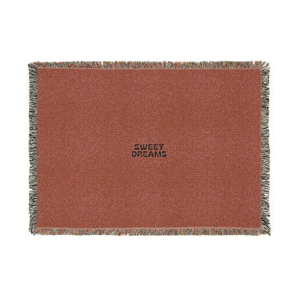 Woven Blanket — Minimal Logo Throw Blanket (Rust or Teal)