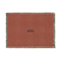 Woven Blanket — Minimal Logo Throw Blanket (Rust or Teal)